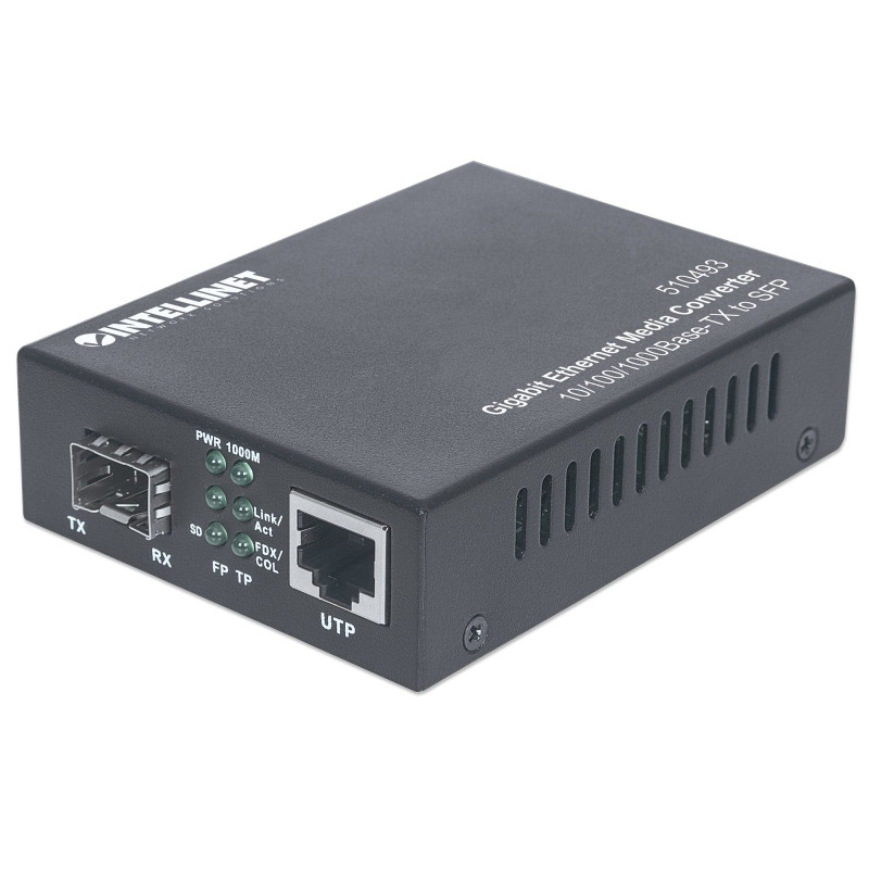 Intellinet 510493 convertisseur de Support réseau 1000 Mbit/s Noir Intellinet 510493 convertisseur de Support réseau 1000 Mbit/s Noir