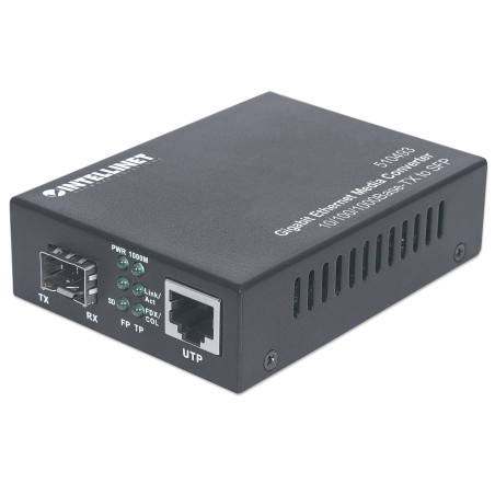Intellinet 510493 convertisseur de Support réseau 1000 Mbit/s Noir