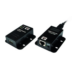 Logilink ua0267 USB 2.0 Cat. 5 Extender jusqu'à 50 m avec HUB 4 Ports, PoE Noir