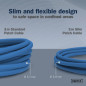 DIGITUS Câble LAN Cat 6A - 2 m - Version Slim AWG 32/7-10 Gbit/s - Câble réseau RJ45 - F/FTP - PoE+ - LSZH - Compatible avec Cat DIGITUS Câble LAN Cat 6A - 2 m - Version Slim AWG 32/7-10 Gbit/s - Câble réseau RJ45 - F/FTP - PoE+ - LSZH - Compatible avec Cat