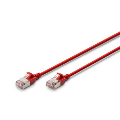 DIGITUS Câble LAN Cat 6A - 5 m - Version Slim AWG 32/7-10 Gbit/s - Câble réseau RJ45 - F/FTP - PoE+ - LSZH - Compatible avec Cat
