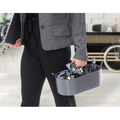 HAN Toolbox LOFT, 4 casiers, bac de rangement amovible et poignée, granite grey, 1200-19