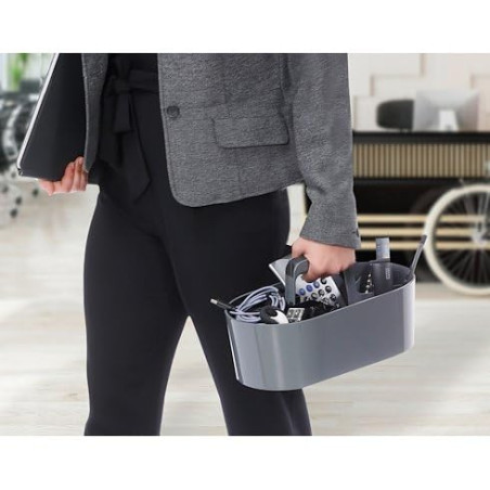 HAN Toolbox LOFT, 4 casiers, bac de rangement amovible et poignée, granite grey, 1200-19