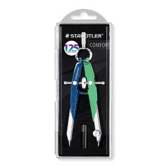 STAEDTLER Mars Comfort 556 00-MA1 Compas de géométrie de précision, tête ronde et vis centrale, compas Mars Comfort 556 Mars Édi