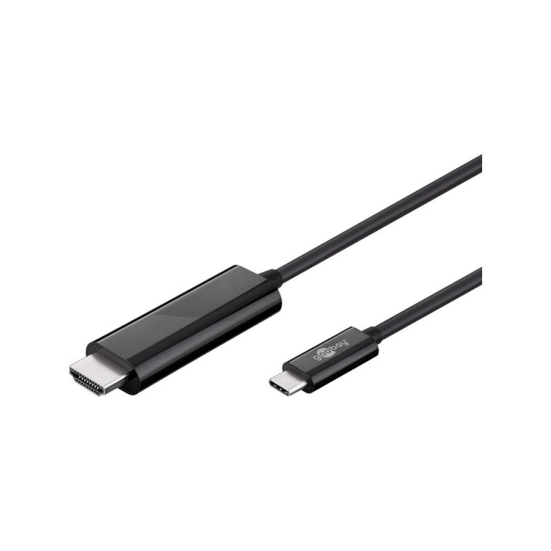 Goobay 77528 Câble Adaptateur USB-C HDMI 4k 60 Hz, 1, 80 m, Noir, 1.80m Longueur Goobay 77528 Câble Adaptateur USB-C HDMI 4k 60 Hz, 1, 80 m, Noir, 1.80m Longueur