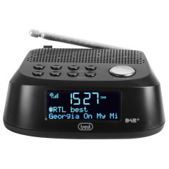 Trevi RC 80D4 Dab, Radio-réveil numérique de Table de Chevet avec récepteur Dab/Dab+, Fonctions réveil Snooze et Veille, 30 Stat