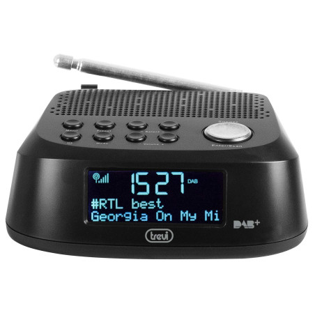 Trevi RC 80D4 Dab, Radio-réveil numérique de Table de Chevet avec récepteur Dab/Dab+, Fonctions réveil Snooze et Veille, 30 Stat