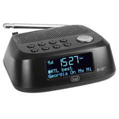 Trevi RC 80D4 Dab, Radio-réveil numérique de Table de Chevet avec récepteur Dab/Dab+, Fonctions réveil Snooze et Veille, 30 Stat