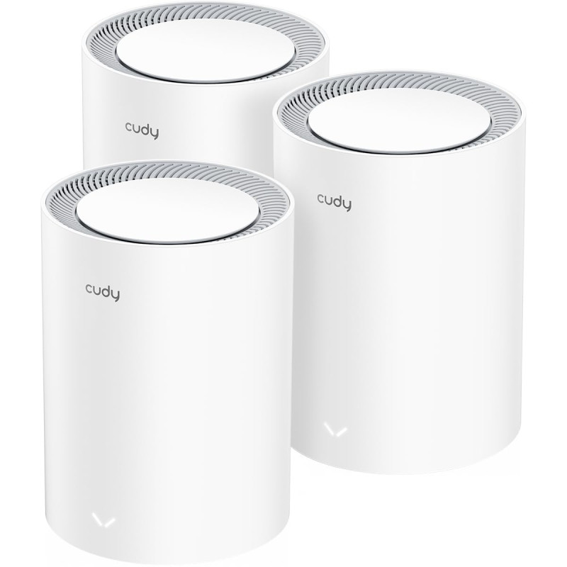 Cudy Système maillé WiFi 7 double bande BE3600, 3,6 Gbit/s, couverture 7 000 m², 3 ports Gigabit, multi-VPN, contrôle par applic