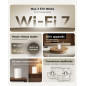 Cudy Système maillé WiFi 7 double bande BE3600, 3,6 Gbit/s, couverture 7 000 m², 3 ports Gigabit, multi-VPN, contrôle par applic