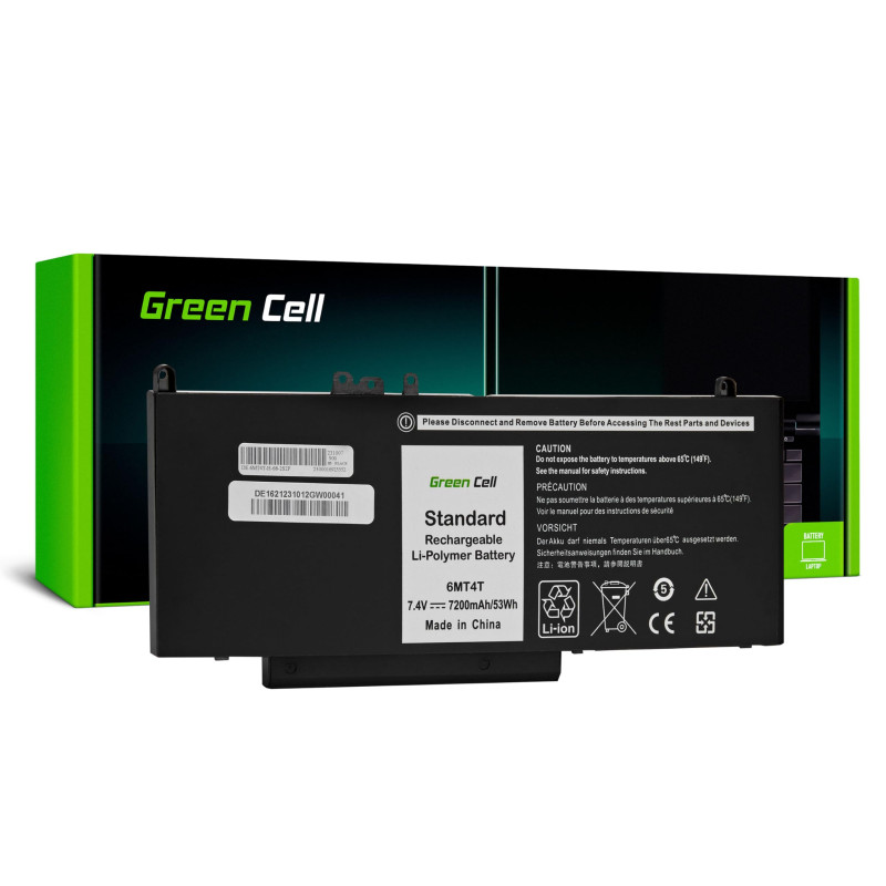 Green Cell 07V69Y 6MT4T 7V69Y Batterie pour Ordinateur Portable Dell Latitude E5270 E5470 E5570 (7200 mAh, 7,4 V, Noir) Green Cell 07V69Y 6MT4T 7V69Y Batterie pour Ordinateur Portable Dell Latitude E5270 E5470 E5570 (7200 mAh, 7,4 V, Noir)
