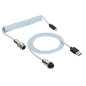AKYGA AK-USB-48 Câble USB tressé type C vers USB A 3.0 m Bleu ciel Câble spirale pour clavier mécanique avec connecteur aviateur AKYGA AK-USB-48 Câble USB tressé type C vers USB A 3.0 m Bleu ciel Câble spirale pour clavier mécanique avec connecteur aviateur
