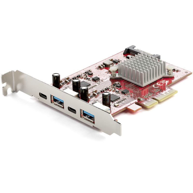 StarTech.com Carte PCIe USB 4 Ports - Carte d'Extension PCI Express USB 10Gbps avec 2 Controlleurs - 2x USB-C & 2x USB-A (USB 3. StarTech.com Carte PCIe USB 4 Ports - Carte d'Extension PCI Express USB 10Gbps avec 2 Controlleurs - 2x USB-C & 2x USB-A (USB 3.