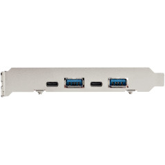 StarTech.com Carte PCIe USB 4 Ports - Carte d'Extension PCI Express USB 10Gbps avec 2 Controlleurs - 2x USB-C & 2x USB-A (USB 3.