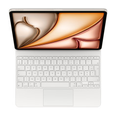 Apple Étui Magic Keyboard pour iPad Air 13 Pouces (M3), Confort de Frappe Exceptionnel, trackpad intégré, Français - Blanc ​​​​​