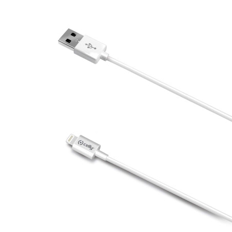 CELLY USBIP52M Câble de données pour Smartphone Blanc 2 m