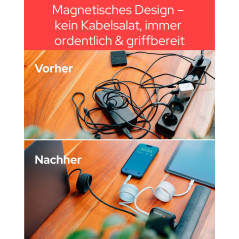 Verbatim Sync & Charge 100W Câble de Charge USB C PD 3.0 Câble USB C vers USB C 120cm Charge Rapide Compatible avec iPhone 16 Pr