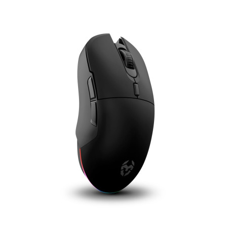 KROM KOMET - Souris de jeu sans fil RGB, capteur optique de précision Pixart PMW 3212, 8 boutons, 5 niveaux de ppp jusqu'à 2400,
