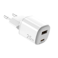 Celly UPTC1USB1USBC25 Pièce Chargeur téléphonie mobile blanc gris