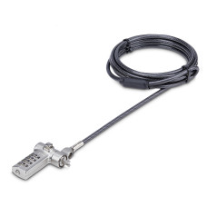 StarTech.com Antivol Universel pour PC Portable de 2m, Câble de Sécurité Sérialisé, Compatible avec Noble Wedge®/Nano/K-Slot