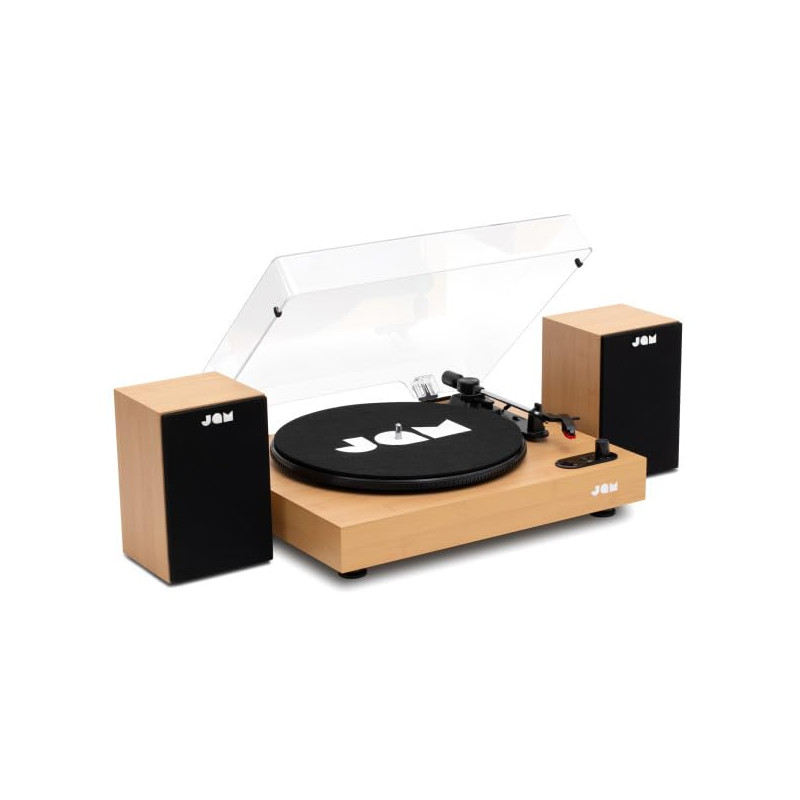 Platine vinyle JAM Bois avec paire d'enceintes Platine vinyle JAM Bois avec paire d'enceintes