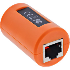 InLine® Coupleur de protection contre les surtensions RJ45-2 prises RJ45, Gigabit Ethernet, 8 diodes TVS, protection POE, blinda