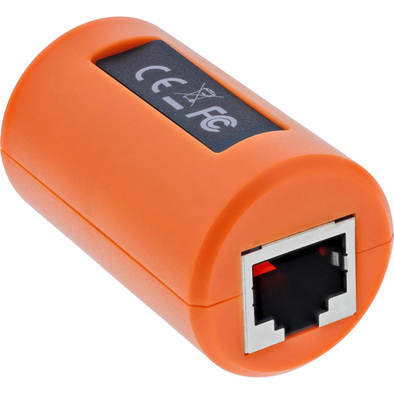 InLine® Coupleur de protection contre les surtensions RJ45-2 prises RJ45, Gigabit Ethernet, 8 diodes TVS, protection POE, blinda InLine® Coupleur de protection contre les surtensions RJ45-2 prises RJ45, Gigabit Ethernet, 8 diodes TVS, protection POE, blinda