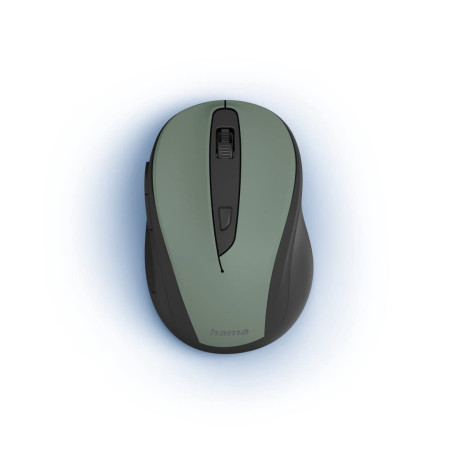 Hama MW-400 V2 Souris sans Fil - Technologie 2.4Ghz, Capteur 1600 dpi, Technologie Smart-Link, Droitier/e - Verte