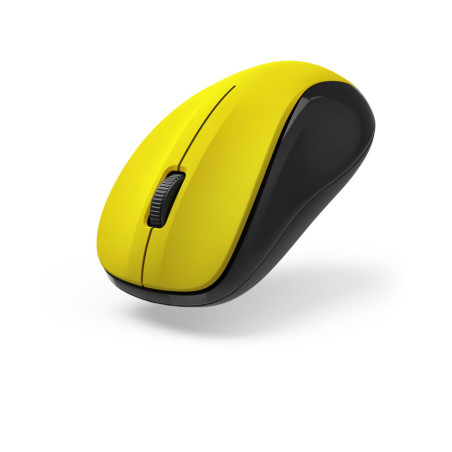 Hama MW-300 V2 Souris sans Fil - Technologie 2.4Ghz, Capteur 1600 dpi, Clics Silencieux, Ambidextre - Jaune