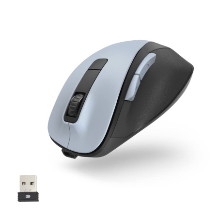 Hama MW-500 Recharge Souris sans Fil - Technologie 2.4Ghz, Rechargeable en USB C, Capteur Blue Wave 1600 dpi, Technologie Smart-