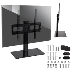 Maclean MC-450 Support TV Universel pour Meuble RTV Max. 40kg Max. VESA 400x400 pour TV 32-65"