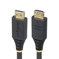 StarTech.com Câble HDMI Haut Débit de 1,8m avec Connecteur à Pince, 4K 60Hz/1440p 144Hz, 18Gbps, UHD HDMI 2.0, TPE