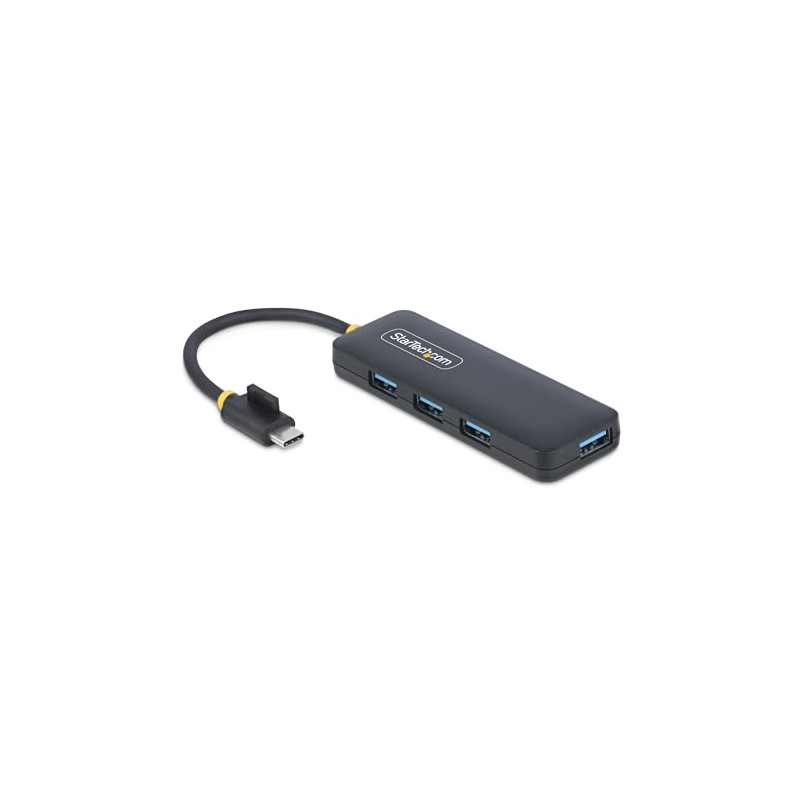 StarTech Hub USB-C 4 Ports, 5Gbps, USB-C vers 4X USB-A, Alimenté par Bus, Hub de Voyage, Splitter USB 3.0 Multiport StarTech Hub USB-C 4 Ports, 5Gbps, USB-C vers 4X USB-A, Alimenté par Bus, Hub de Voyage, Splitter USB 3.0 Multiport