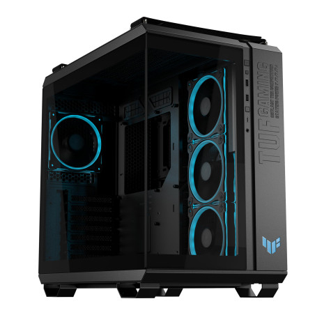 ASUS TUF Gaming GT502 Horizon ARGB (Noir) – Boîtier PC ATX Gaming (Double Chambre indépendantes pour CPU et GPU, Conception pano