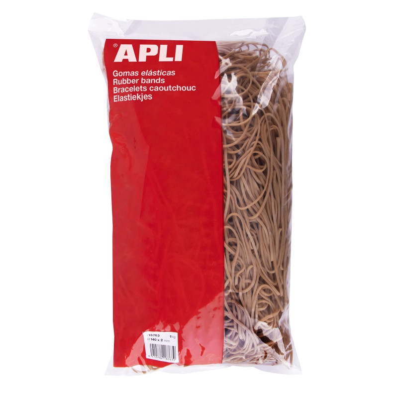 APLI 18763 – Élastiques – Dimensions Ø 140 x 2 mm – Sac de 1 kg – 70% caoutchouc naturel APLI 18763 – Élastiques – Dimensions Ø 140 x 2 mm – Sac de 1 kg – 70% caoutchouc naturel