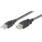 Ewent Câble USB 2.0 Type A/Mâle à A/Femelle, Double Blindage AWG 28 en cuivre, débit de Transfert jusqu'à 480 Mbit, 1,8 m, Noir Ewent Câble USB 2.0 Type A/Mâle à A/Femelle, Double Blindage AWG 28 en cuivre, débit de Transfert jusqu'à 480 Mbit, 1,8 m, Noir