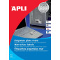 APLI Etui 20 étiquette A4 210x297 mm (1 x 20F A4) Las/Cop Coin Droit Polyester Argent APLI Etui 20 étiquette A4 210x297 mm (1 x 20F A4) Las/Cop Coin Droit Polyester Argent