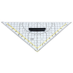 Linex 2621GH 45° triangle Polystyrene Jaune 1pièce(s) - Triangles (45° triangle, Polystyrène, Transparent, Jaune, 22,5 cm, 16 cm