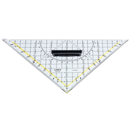 Linex 2621GH 45° triangle Polystyrene Jaune 1pièce(s) - Triangles (45° triangle, Polystyrène, Transparent, Jaune, 22,5 cm, 16 cm