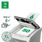 Leitz, Destructeur de documents AutoFeed, Hybride, 50 feuilles en automatique, 6 feuilles en manuel, Coupe croisée P4, Trombones