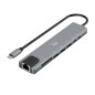 Ewent EW1146 USB-C HDMI 8-en-1 Hub, USB-C to Dock Multiport 8-in-1, USB C Hub with 1000Mbps Ethernet, HDMI 4K, 1 USB-C PD Port, Ewent EW1146 USB-C HDMI 8-en-1 Hub, USB-C to Dock Multiport 8-in-1, USB C Hub with 1000Mbps Ethernet, HDMI 4K, 1 USB-C PD Port,
