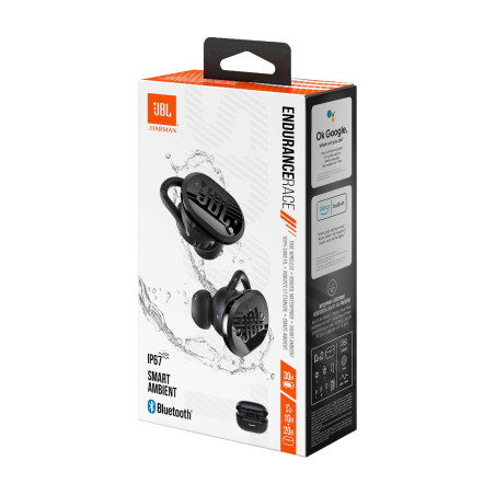 JBL Endurance Race 2, Écouteurs Bluetooth sans Fil, autonomie de 48 Heures, étanche à l'eau et à la poussière IP68, réduction du