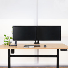 TOOQ DB1434TNR-B - Support de Table pour 2 écrans 13”-34”, Noir