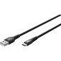 Goobay USB-A vers USB-C 60 W / 1 m câble textile flexible / Charge 480 Mbits / Super doux / Samsung, Xiaomi, Google, Nothing Pho
