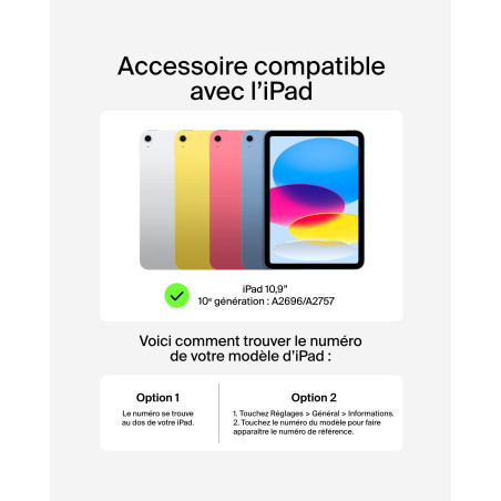 Belkin Everyday Étui Clavier pour iPad 10ème Génération avec Support, rétroéclairé, Touches tactiles multipoints, Compartiment p