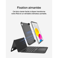 Belkin Everyday Étui Clavier pour iPad 10ème Génération avec Support, rétroéclairé, Touches tactiles multipoints, Compartiment p