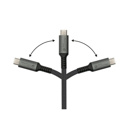Good Connections Câble de charge et de données USB 2.0 (240 W), prise USB-C? sur prise USB-C?, anthracite, 2 m