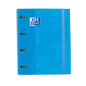 Oxford, Classeur 4 anneaux A4+, couverture extra rigide avec élastique, recharge quadrillée 5 x 5. Couleur turquoise Oxford, Classeur 4 anneaux A4+, couverture extra rigide avec élastique, recharge quadrillée 5 x 5. Couleur turquoise