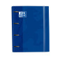 Oxford, Classeur 4 anneaux A4+ couverture extra rigide avec élastique. Recharge quadrillée 5 x 5. Couleur bleue Oxford, Classeur 4 anneaux A4+ couverture extra rigide avec élastique. Recharge quadrillée 5 x 5. Couleur bleue