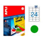 Etiquettes vertes fluo format 64x33.9mm par 480 étiq LASER Etiquettes vertes fluo format 64x33.9mm par 480 étiq LASER